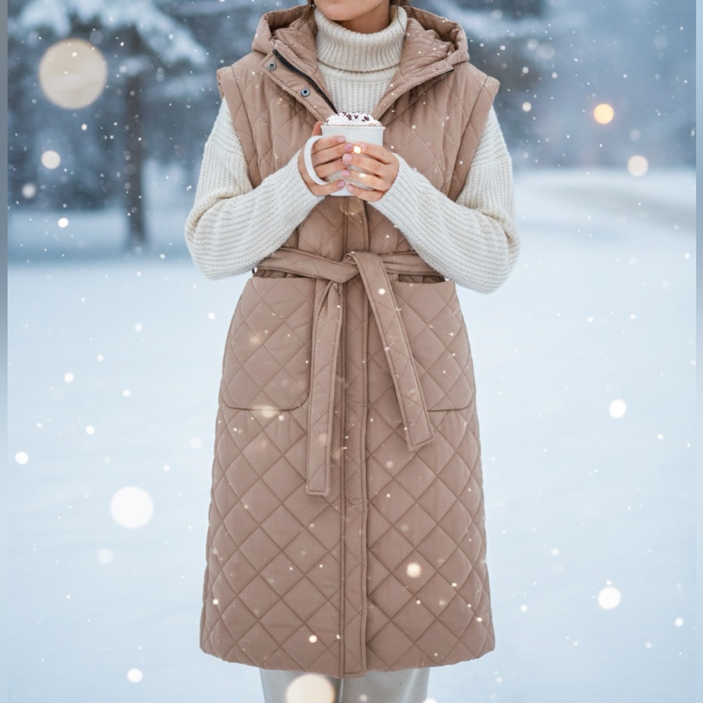 Puffer long vest